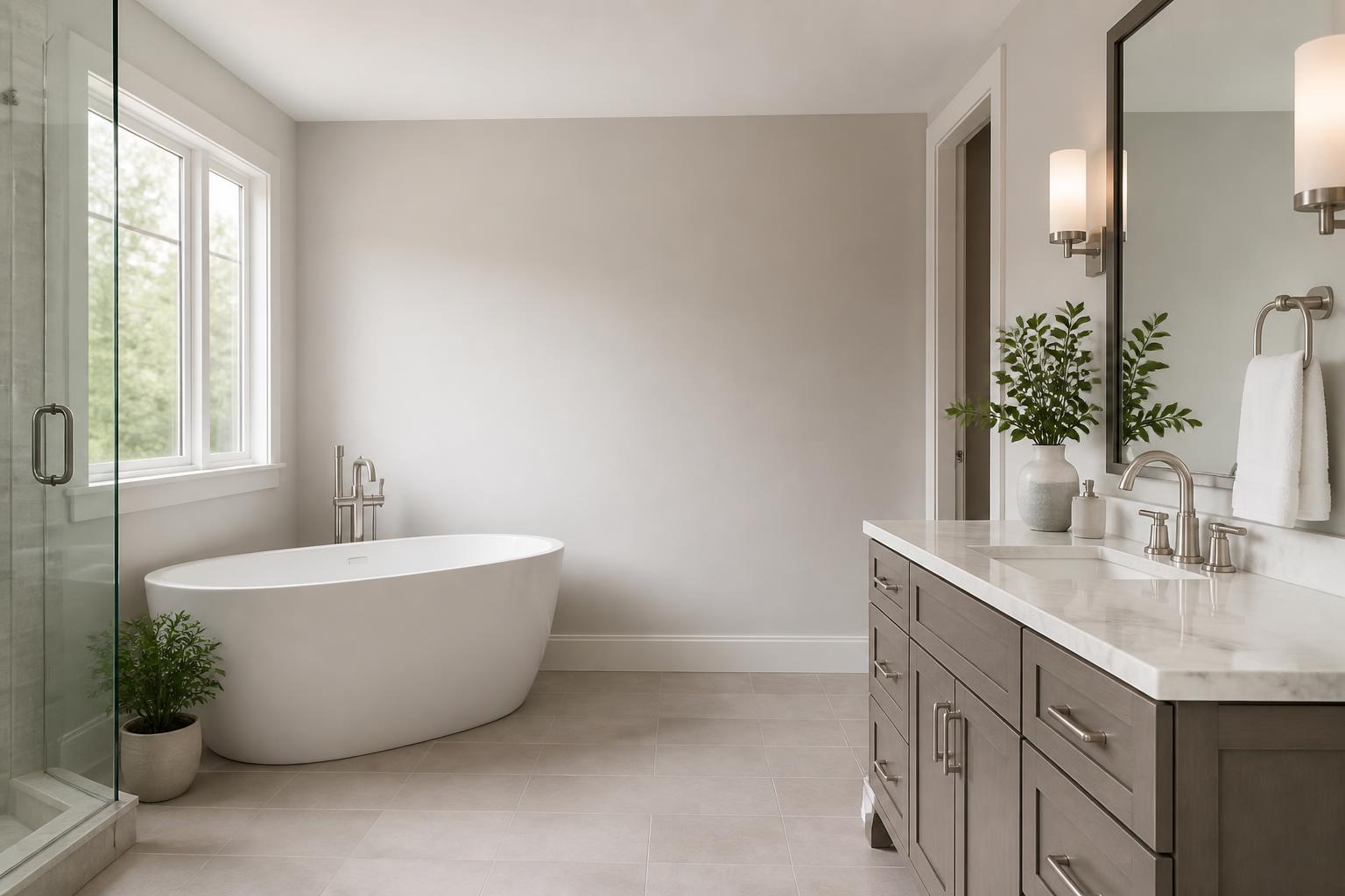 Clean finished plumbing interior with open space for text.